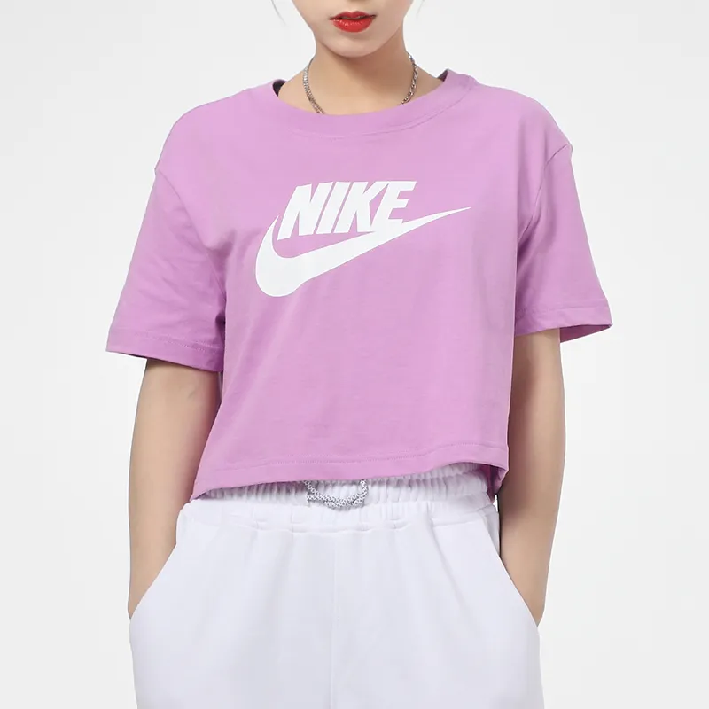Nike Sportswear Essentials Series Crop Tops Women's Violet-3