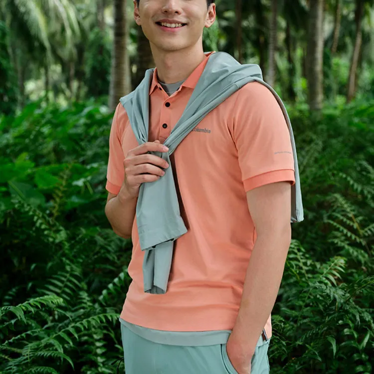 Columbia Polo Shirt Men's Flesh Pink-4