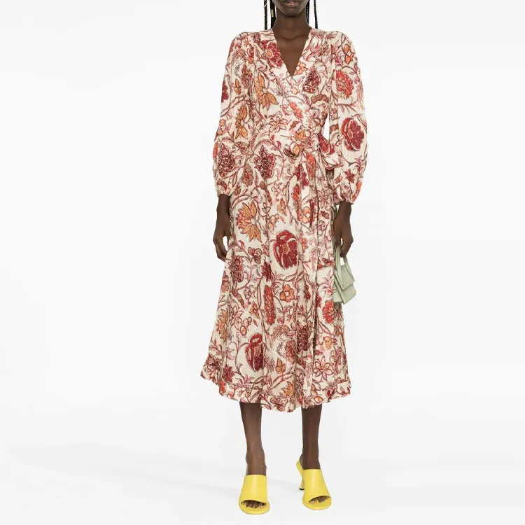 Zimmermann Vitali Wrap Midi Dress-1