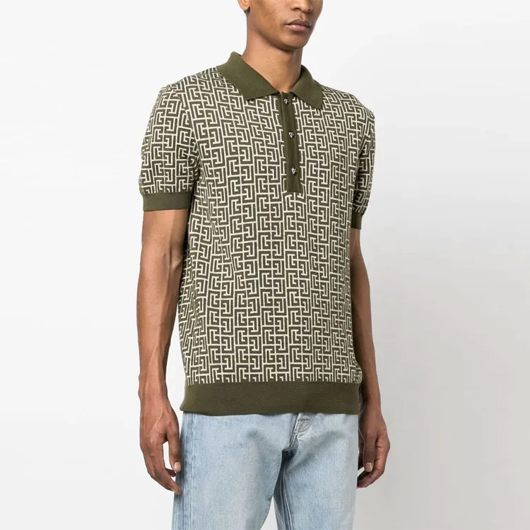 BALMAIN Polo Shirts Men Green-3