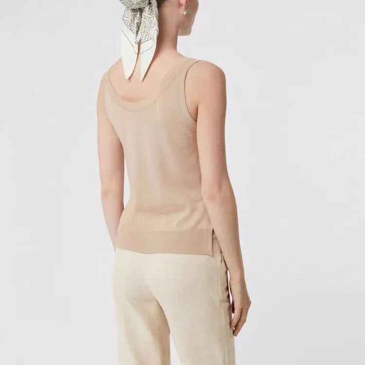 Burberry Tank Tops Women's Light Beige-2
