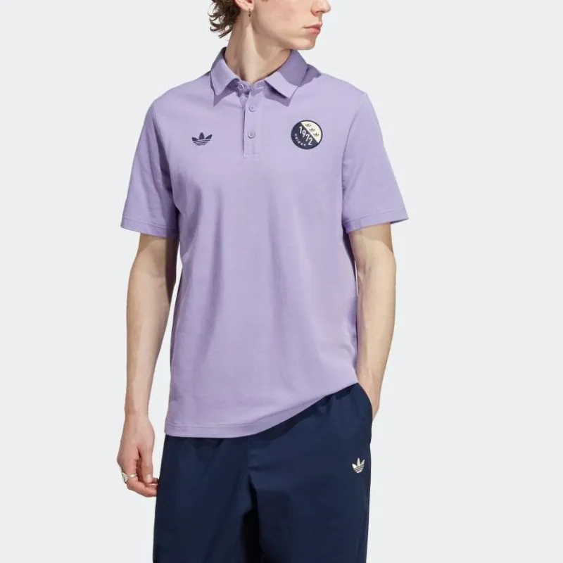Adidas Originals BLOKEPOP Polo Shirt Men's Magic Lilac-3