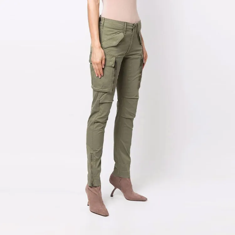 DOUBLE RL SS23 Casual Pants Women's Army Green-3