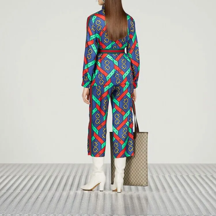 GUCCI Satin Cropped Trousers-2