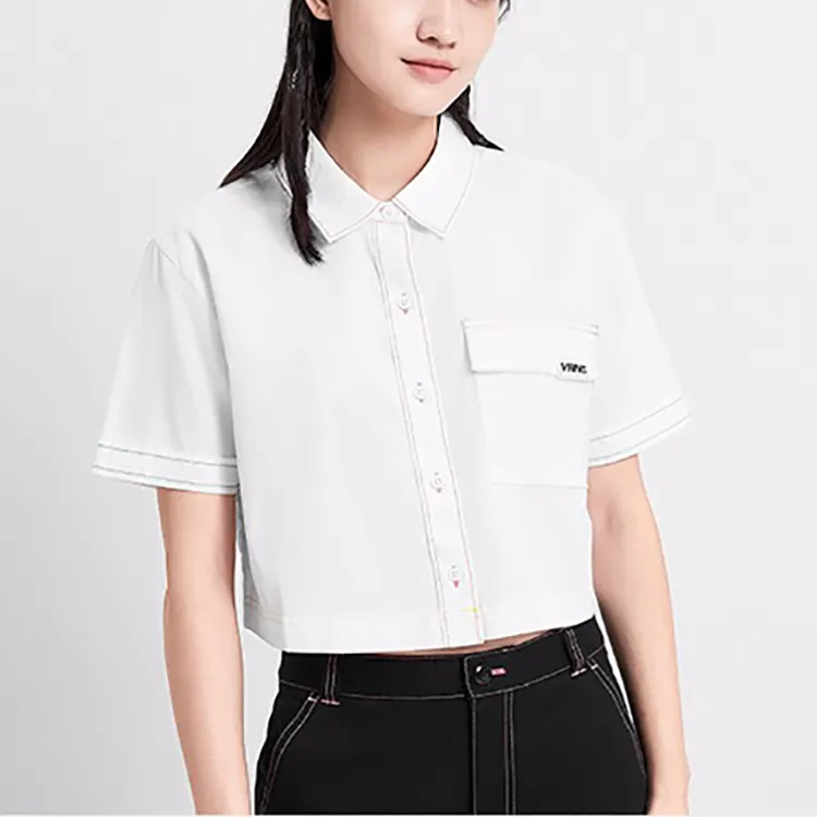 Vans Crop Tops Women's White-1