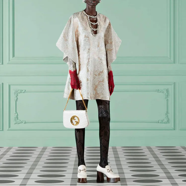 GUCCI Floral jacquard Mini Dress-2