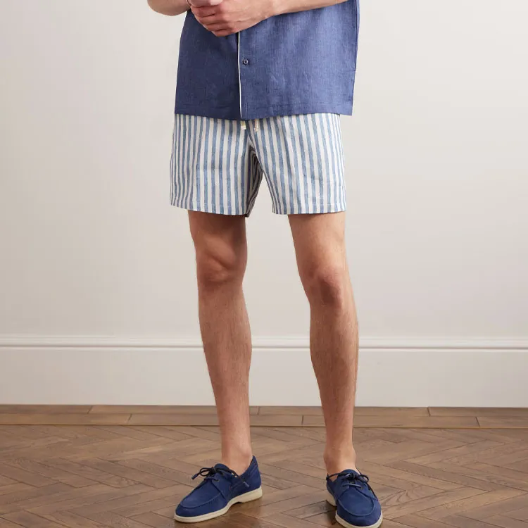 Loro Piana Casual Shorts Men Blue-1