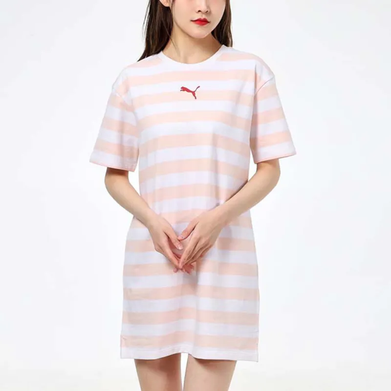 PUMA Short Sleeved Dresses Women's Pink-2