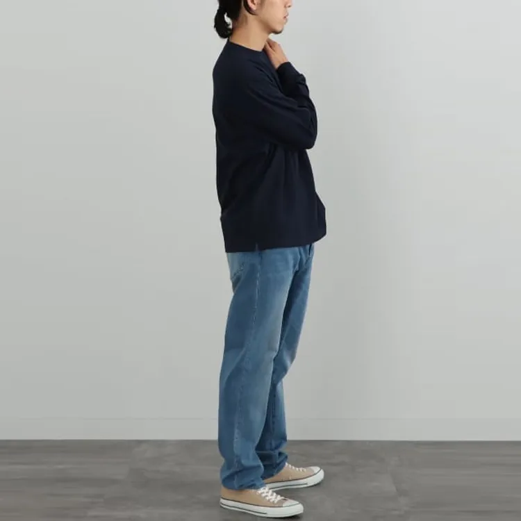 Beams T-Shirts Men Marine Blue-2