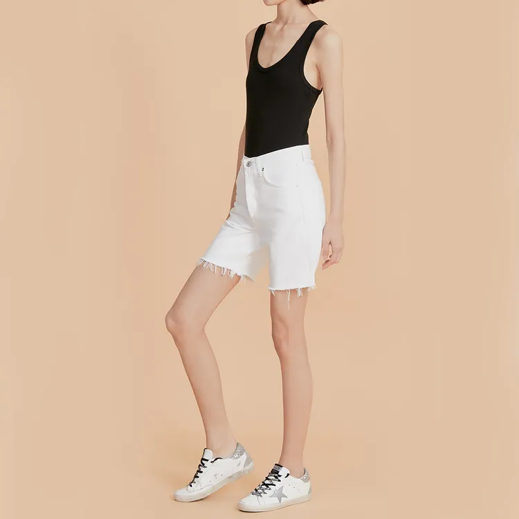 AGOLDE Denim Shorts Women's White-2