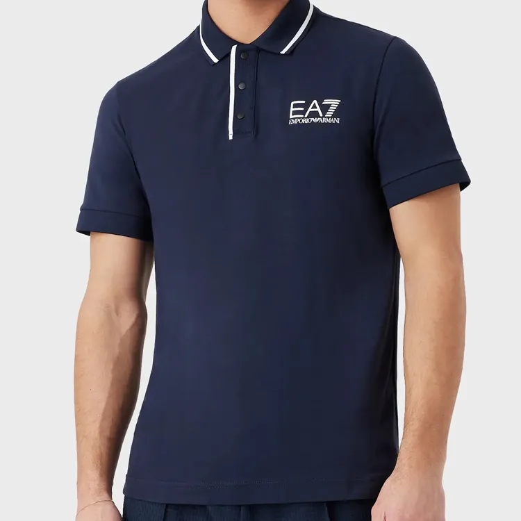 EMPORIO ARMANI EA7 Polo Shirt Men's Navy Blue-2