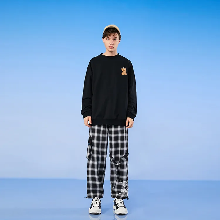LAMLICKA Casual Pants Unisex Black-2