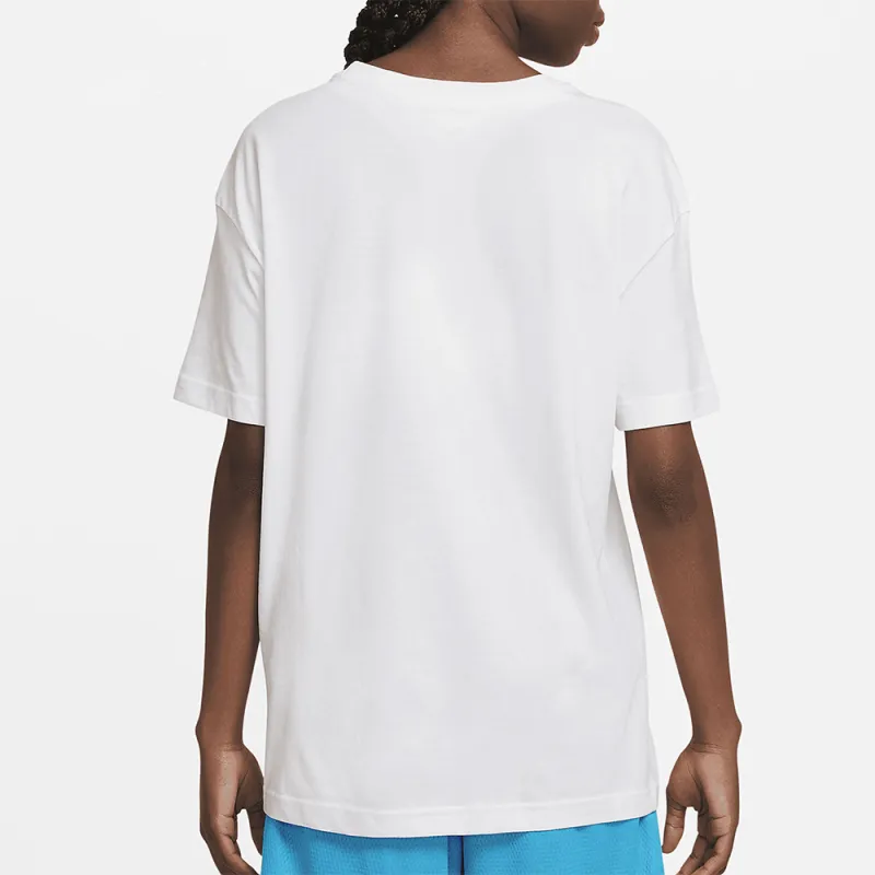 Nike Drop Shoulder Sleeve T Shirt Women's White-3