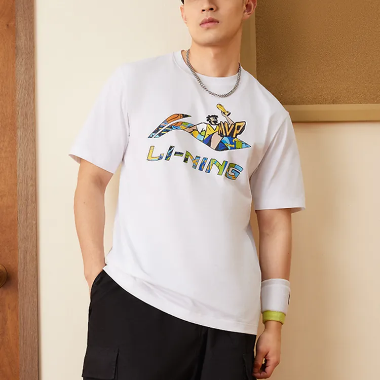 LiNing Sports Life Collection T Shirt Men's Standard White-2