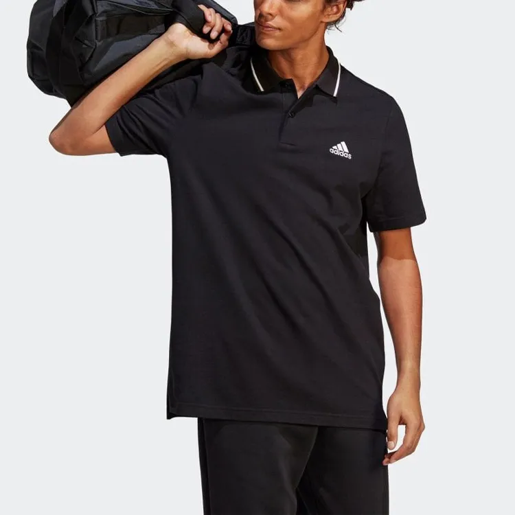 Adidas Polo Shirts Men Black-4