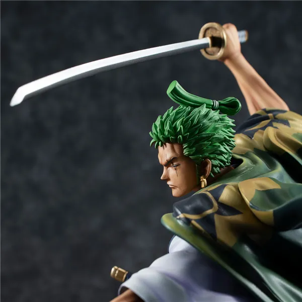 MegaHouse One Piece Portrait Of Pirates Warriors Alliance Zoro Juro Action Figure White & Green-5