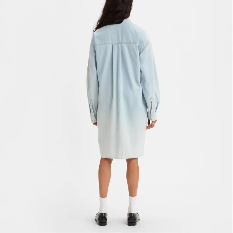 Levis Long Sleeved Dresses Women's Blue-2