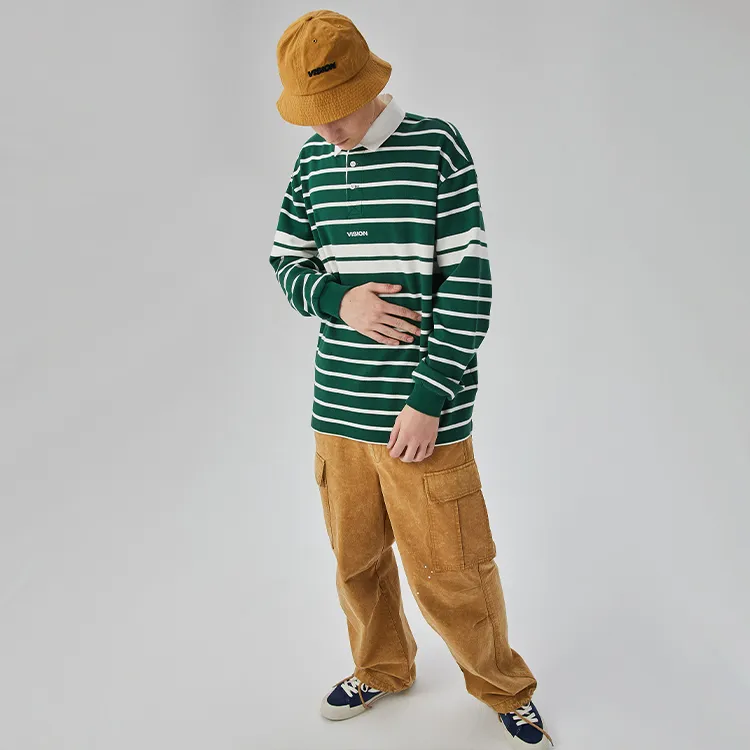 Vision Street Wear Long Sleeved Polo Shirt Unisex Jasper-2