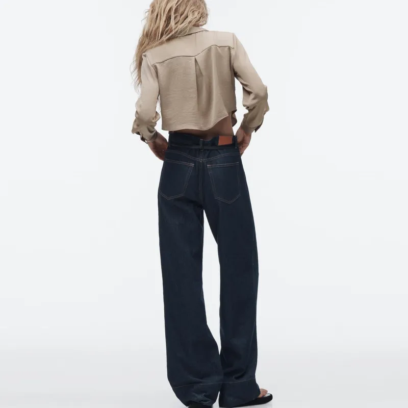 ZARA Crop Tops Women's Sand-4