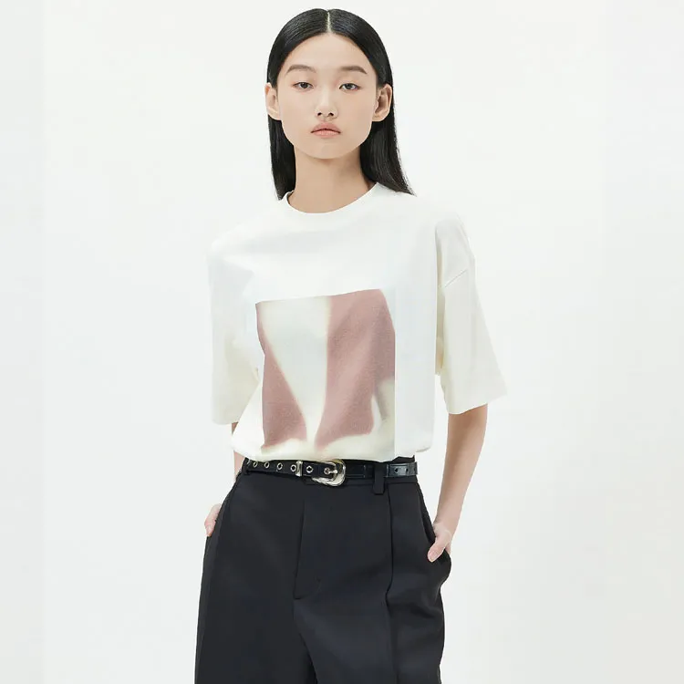 OPICLOTH T-Shirts Unisex Apricot-3