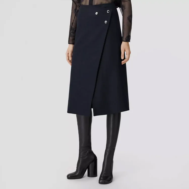 Burberry FW22 Skirt Women's Dark Charcoal Blue-3