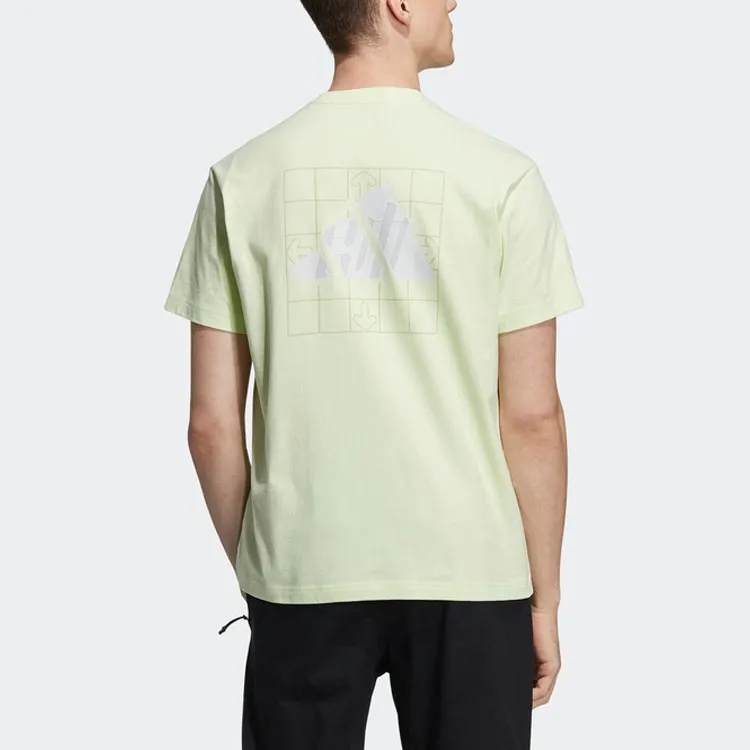 Adidas T Shirts Men Yellow Green-2