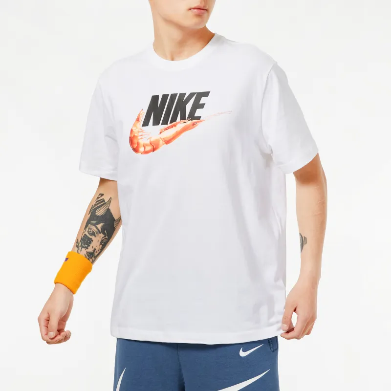 Nike T Shirts Men White-3