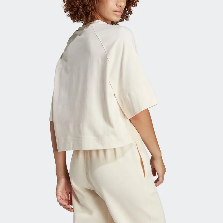 Adidas Originals Essential Raglan Sleeve T Shirt Women's Wonder White-2