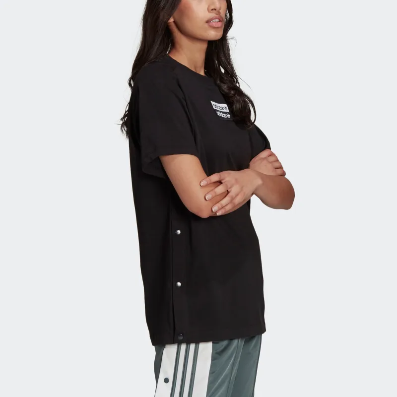 Adidas Originals Set in Sleeve T Shirt Women's Black-3