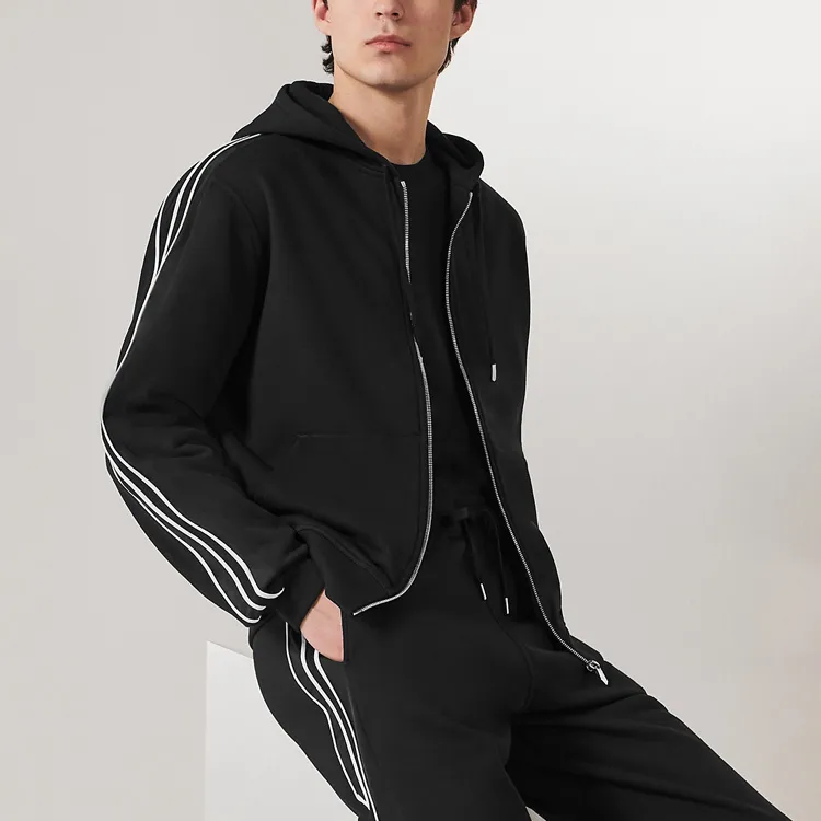 HERMES Sweatshirts Men Black-3