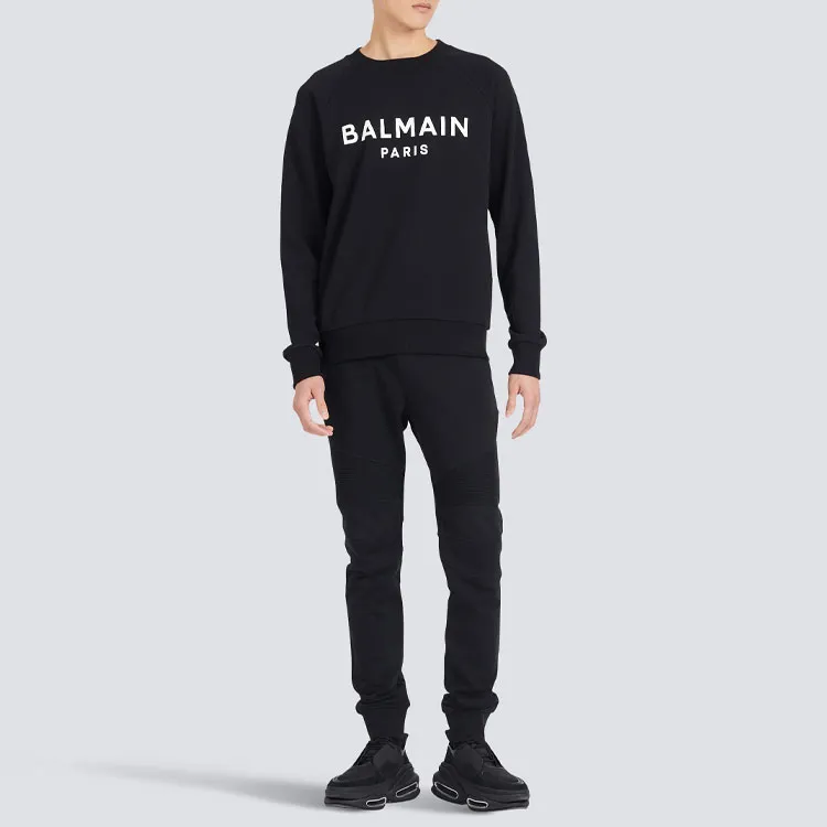 BALMAIN Logo Print Crewneck Sweatshirt-2