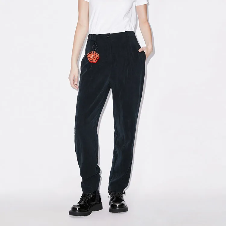 KENZO Logo Patch Wide Leg Trousers-4