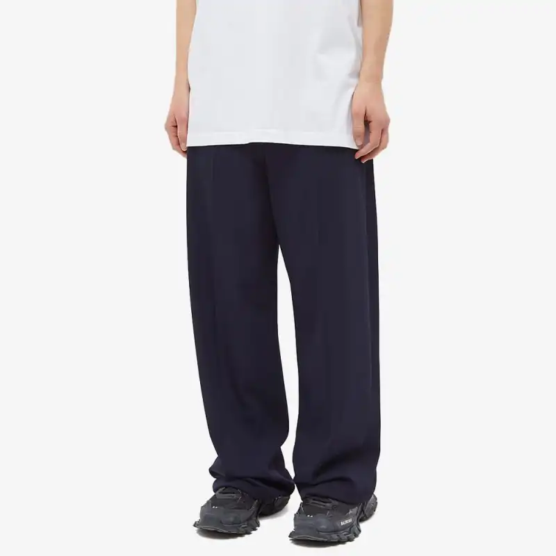 Balenciaga Men's Large Fit Tailored Stretch Wool Twill Pants-2