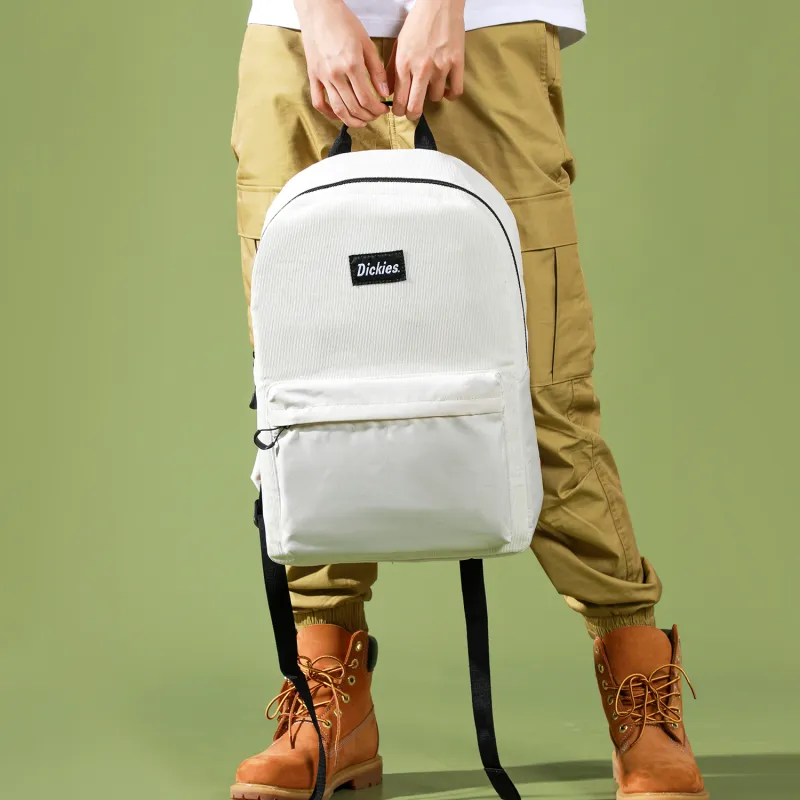 Dickies Corduroy Travel Bags Backpack Regular Unisex White-4