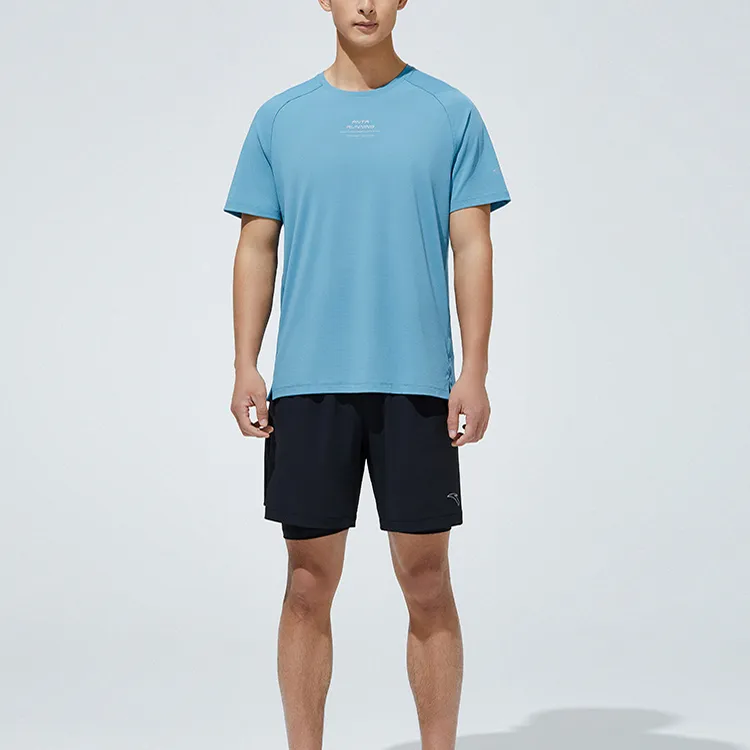 Anta T-Shirt Men's Sunny Smoke Blue-5