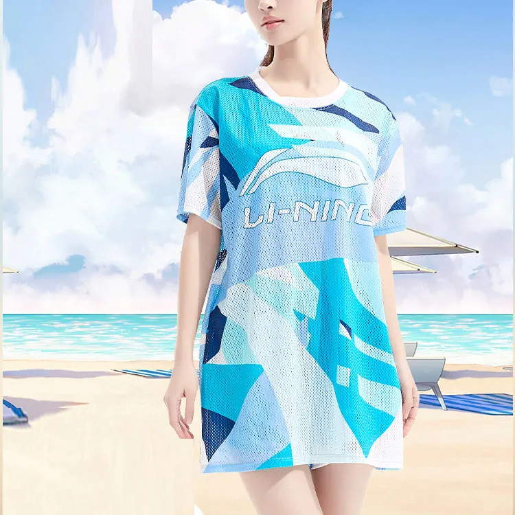 LINING One Piece Swimsuits Women's Light Sea Blue[Cover Up Only]-2