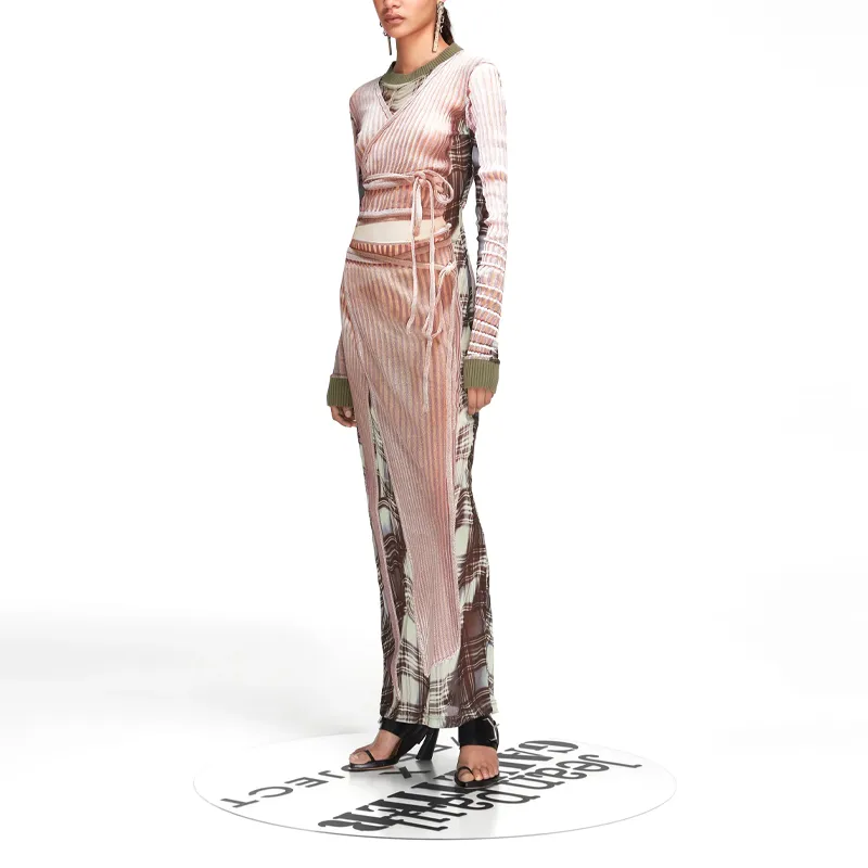Y/Project X JPG Long-Sleeved Dresses Women's Light Pink-1
