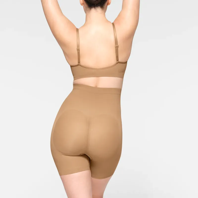SKIMS SEAMLESS SCULPT MID THIGH SHORT Underpants Women's OCHRE/Ochre-2