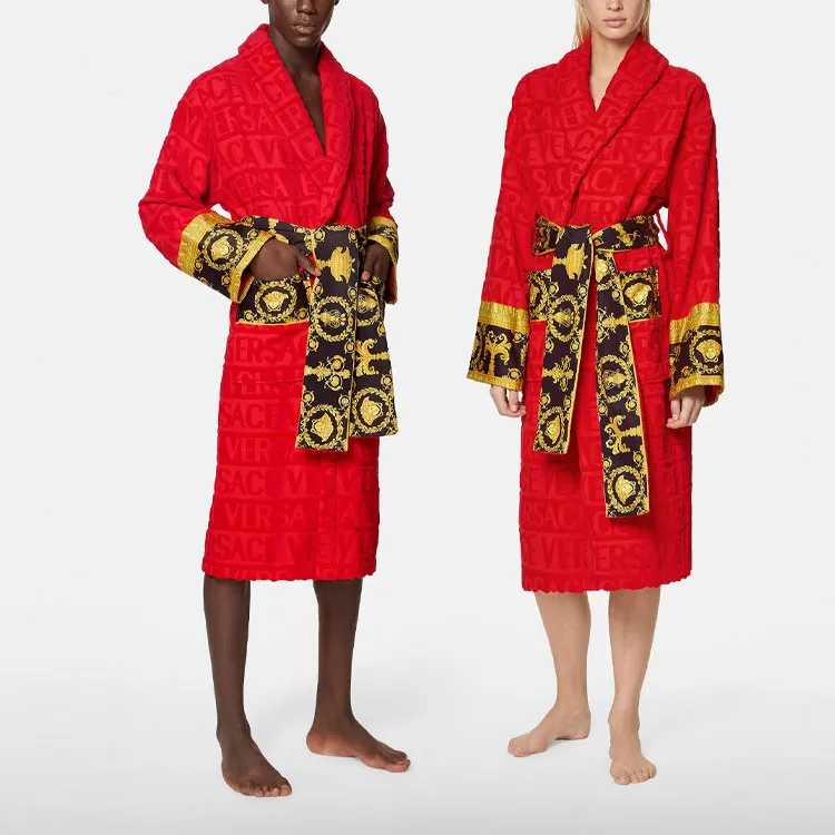 FANSIZHE SS22 Bathrobes Unisex Red-2