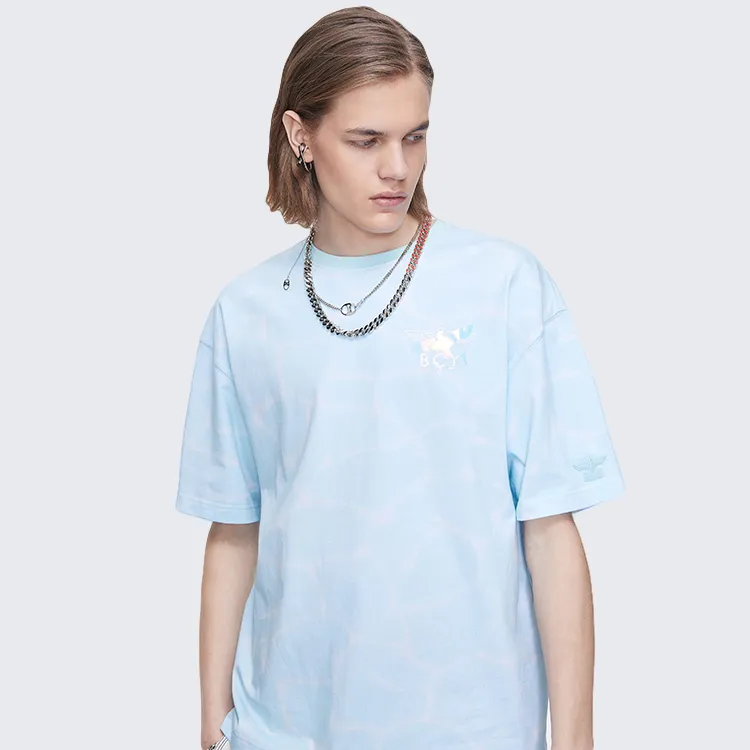 Boy London Elbow Length Sleeved T Shirt Unisex Blue-3