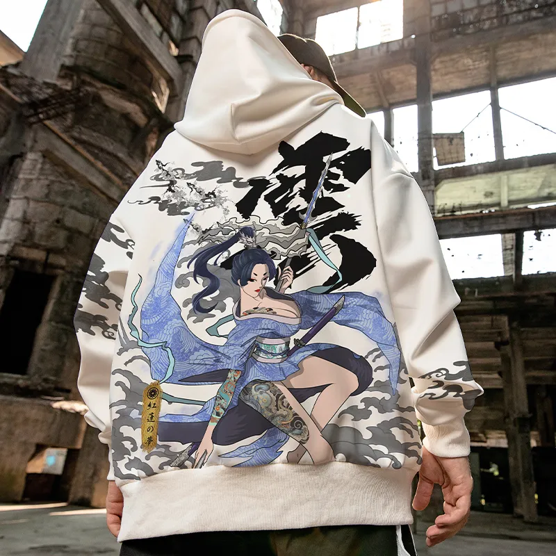 SANSYAS HONGLIANZHIMENG ZHAOYUN Hooded Loose Fit Regular Sweatshirt Unisex-3