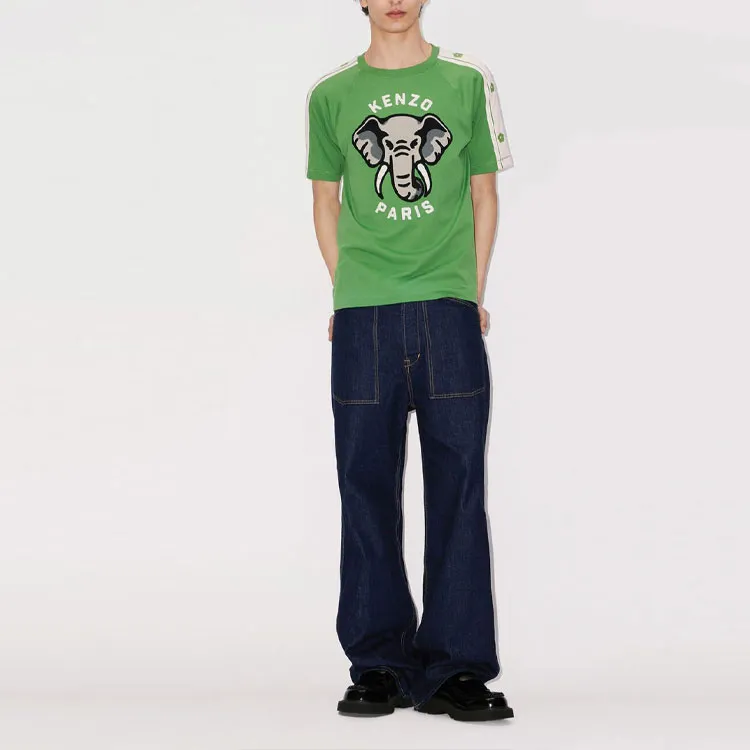 KENZO ELEPHANT T Shirts Men Green-2