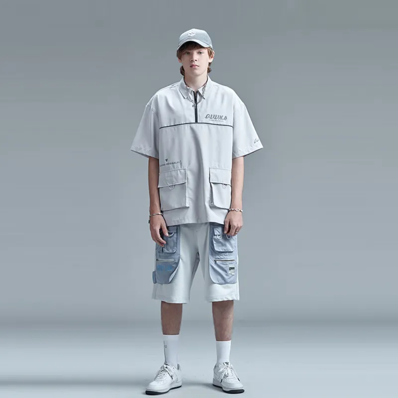 Guuka Cargo Shorts Men Gray-5
