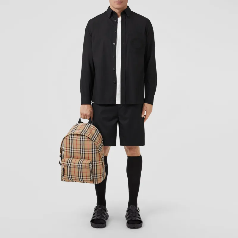 Burberry Vintage Check Nylon Backpack Archive Beige-7