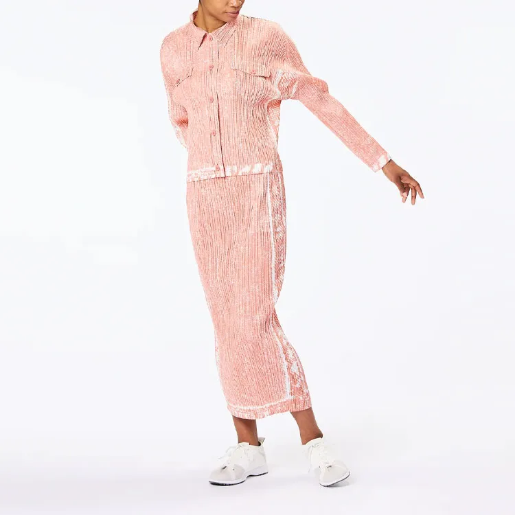 PLEATS PLEASE ISSEY MIYAKE Casual Long Skirts Women's Pink-2
