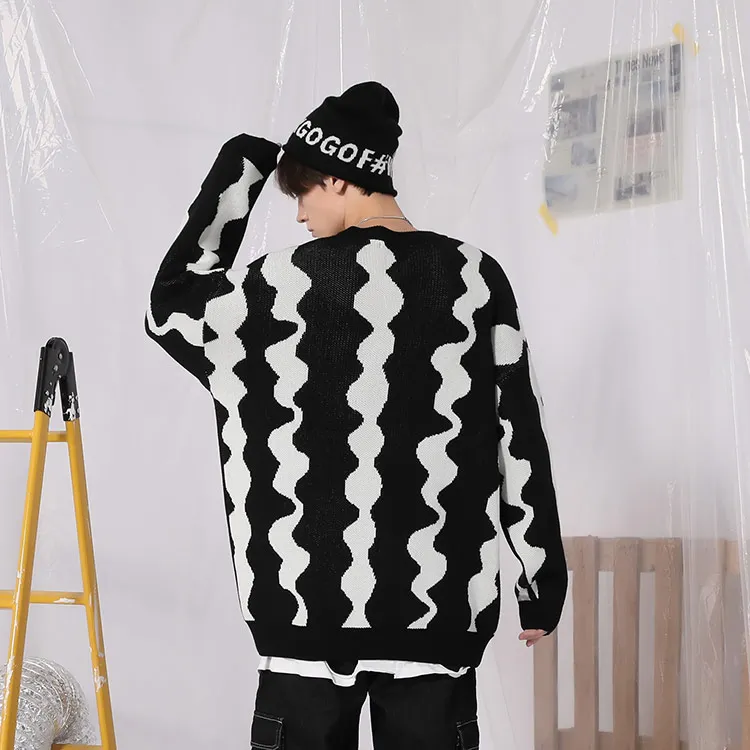 XXGOGO Sweater Unisex Black White-3