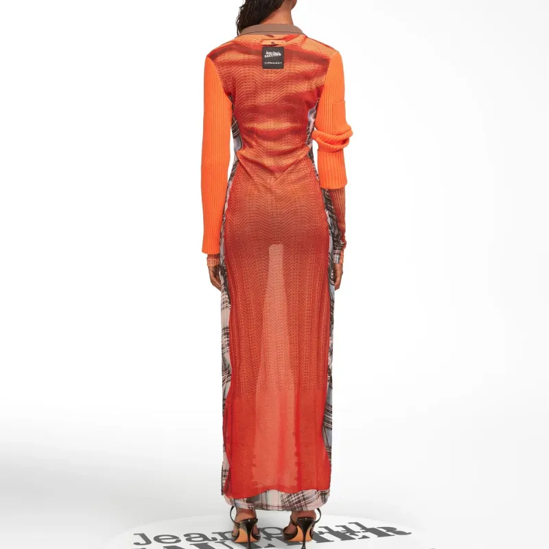 Y/Project X JPG Long-Sleeved Dresses Women's Orange-2