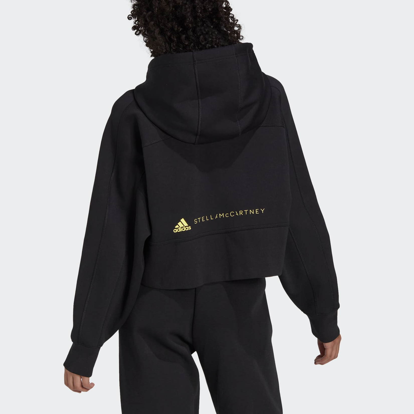 Adidas By Stella McCartney Cropped Hoodie Black L - POIZON