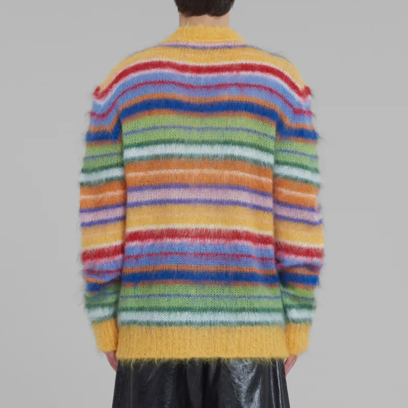 MARNI Striped V neck Cardigan-1