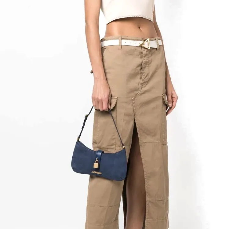 Jacquemus Nubuck Handbag Shoulder Bag Women's Navy-2